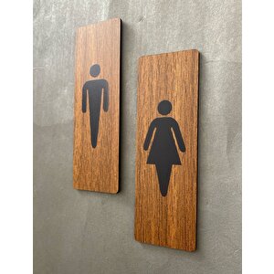 Ceviz Mdf Serisi Wc Set Yönlendirme Levhası