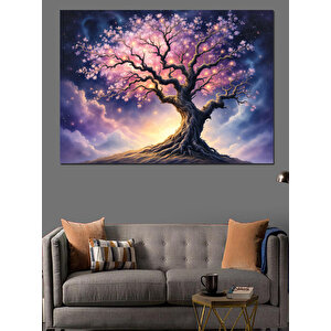 Büyülü Ağaç Manzarası Dekoratif Kanvas - Mdf Ahşap Tablo