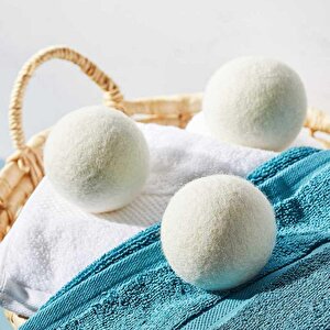 Yün Çamaşır Kurutma Makinası Topu 3 Adet Xl %100 Organik