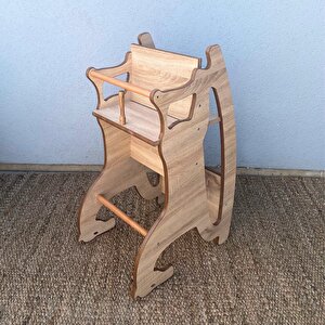 Reyo 3in1 Montessori Sallanan At, Mama Sandalyesi, Aktivite Masası %100 Mdf