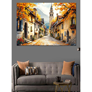 Tarihi Taş Sokak Dekoratif Kanvas - Mdf Ahşap Tablo 50x70 cm