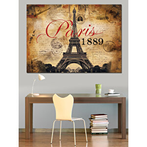 Paris 1889 Hatırası Dekoratif Kanvas - Mdf Ahşap Tablo
