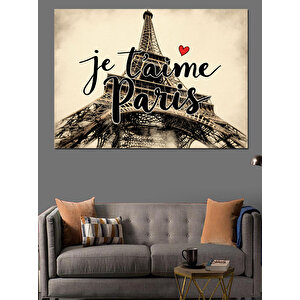 Je T’aime Paris Posteri Dekoratif Kanvas - Mdf Ahşap Tablo
