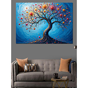 Büyülü Hayat Ağacı Dekoratif Kanvas - Mdf Ahşap Tablo