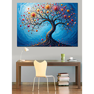 Büyülü Hayat Ağacı Dekoratif Kanvas - Mdf Ahşap Tablo