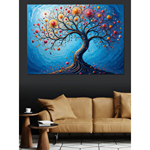 Büyülü Hayat Ağacı Dekoratif Kanvas - Mdf Ahşap Tablo 100x140 cm