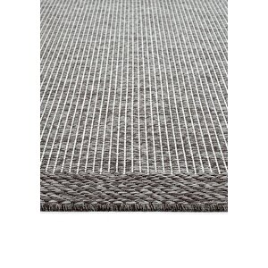 Cool Halı Smart 2004 Gri Kilim Halı Yıkanabilir İnce Kaymaz Taban Halı Dokuma Yazlık Balkon Kilimi