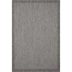 Smart 2004 Gri Kilim Halı Yıkanabilir İnce Kaymaz Taban Halı Dokuma Yazlık Balkon Kilimi 200x290 cm