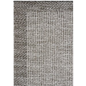 Cool Halı Smart 2004 Gri Kilim Halı Yıkanabilir İnce Kaymaz Taban Halı Dokuma Yazlık Balkon Kilimi