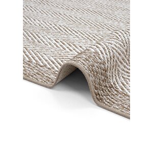 Cool Halı Smart 2001 Bej Kilim Halı Yıkanabilir İnce Kaymaz Taban Halı Dokuma Yazlık Balkon Kilimi