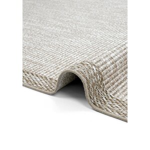 Cool Halı Smart 2003 Bej Kilim Halı Yıkanabilir İnce Kaymaz Taban Halı Dokuma Yazlık Balkon Kilimi