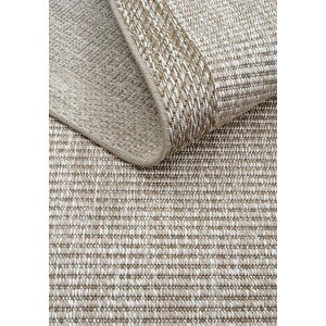 Cool Halı Smart 2003 Bej Kilim Halı Yıkanabilir İnce Kaymaz Taban Halı Dokuma Yazlık Balkon Kilimi