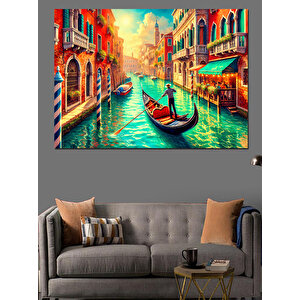 Venedik’te Gondol Keyfi Dekoratif Kanvas - Mdf Ahşap Tablo