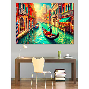 Venedik’te Gondol Keyfi Dekoratif Kanvas - Mdf Ahşap Tablo
