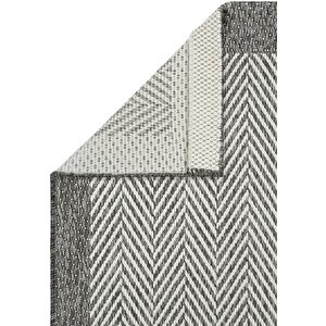 Cool Halı Smart 2002 Gri Kilim Halı Yıkanabilir İnce Kaymaz Taban Halı Dokuma Yazlık Balkon Kilimi