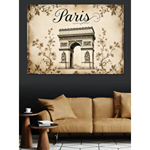 Vintage Paris Zafer Takı Posteri Dekoratif Kanvas - Mdf Ahşap Tablo 100x140 cm