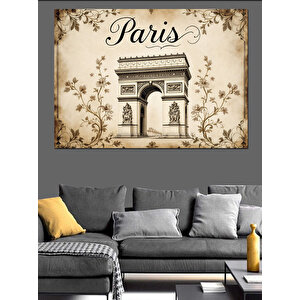 Vintage Paris Zafer Takı Posteri Dekoratif Kanvas - Mdf Ahşap Tablo 50x70 cm