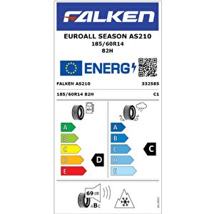 185/60 R14 82h Euroall Season As210 Oto 4 Mevsim Lastiği ( Üretim Yılı: 2024 )