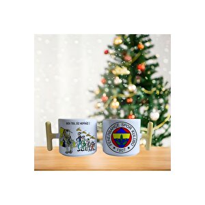 Redkit Ve Sarı Lacivert Taraftar Porselen Fincan / Kupa -mug