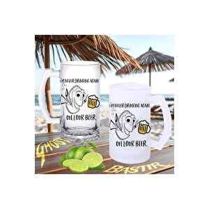 Tövbekar Balık Buzlu Ya Da Buzsuz Bira Bardağı