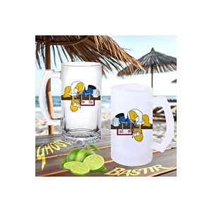 Baba Simpson Buzlu Ya Da Buzsuz Bira Bardağı