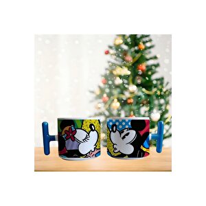 Mickey Ve Minnie Mouse Porselen Fincan / Kupa -mug