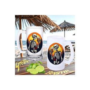 İskelet Buzlu Ya Da Buzsuz Bira Bardağı