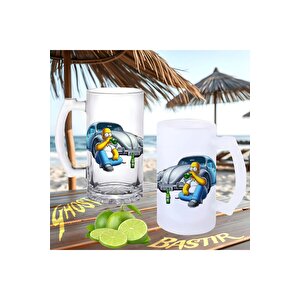 Baba Simpson Buzlu Ya Da Buzsuz Bira Bardağı