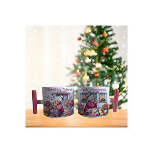 Annelerin Güzeli Anneler Günü Kedili Porselen Fincan / Kupa -mug