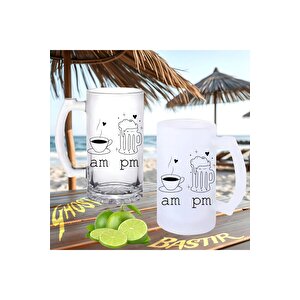 Gündüz Kahve Gece Bira Buzlu Ya Da Buzsuz Bira Bardağı