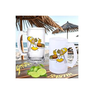 Baba Simpson Buzlu Ya Da Buzsuz Bira Bardağı