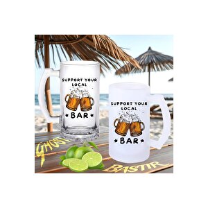 Yerel Barlara Destek Ver Buzlu Ya Da Buzsuz Bira Bardağı