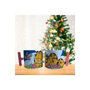 Garfield Bahçede Porselen Fincan / Kupa -mug