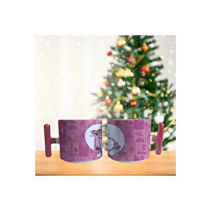 Pembe Panter Boyacı Porselen Fincan / Kupa -mug