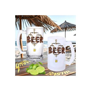 Bira Damıtımı Buzlu Ya Da Buzsuz Bira Bardağı