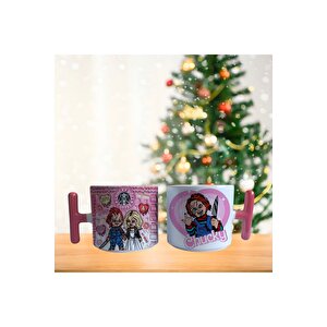 Chucky Ve Sevgilisi Porselen Fincan / Kupa -mug