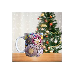 Pusheen Renkli Porselen Kupa