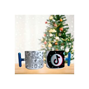 Tiktok Amblemli Porselen Fincan / Kupa -mug