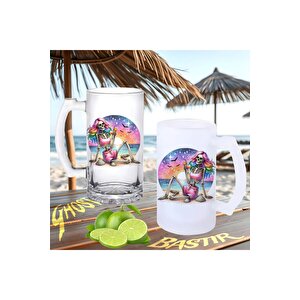 İskelet Buzlu Ya Da Buzsuz Bira Bardağı