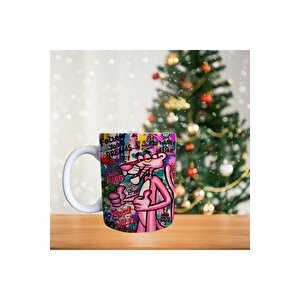 Pembe Panter Porselen Kupa