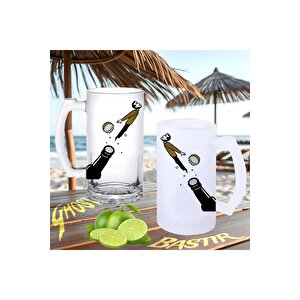 Bira Kapağı Buzlu Ya Da Buzsuz Bira Bardağı