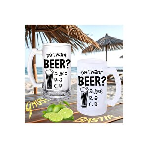 Bira Istiyor Muyum Buzlu Ya Da Buzsuz Bira Bardağı