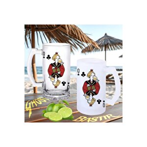 Sinek Kızı Buzlu Ya Da Buzsuz Bira Bardağı