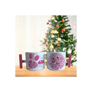 Pembe Panter Karizmatik Porselen Fincan / Kupa -mug