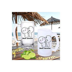 Seni Isırırım Buzlu Ya Da Buzsuz Bira Bardağı -