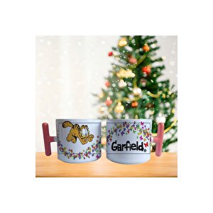 Garfield Ve Kelebekler Porselen Fincan / Kupa -mug