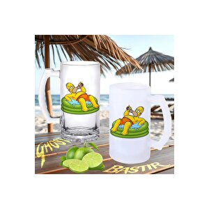 Baba Simpson Buzlu Ya Da Buzsuz Bira Bardağı