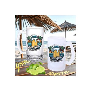 Bira Iç Buzlu Ya Da Buzsuz Bira Bardağı