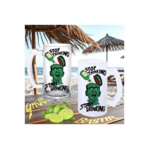 Düşünmeyi Bırak Biraya Başla Buzlu Ya Da Buzsuz Bira Bardağı