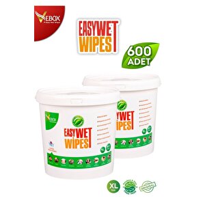 Easy Wet Wipes Kova Islak Mendil - Yüzey Temizleme Havlusu Büyülü Bahçe Kokulu Eko 2'li 600